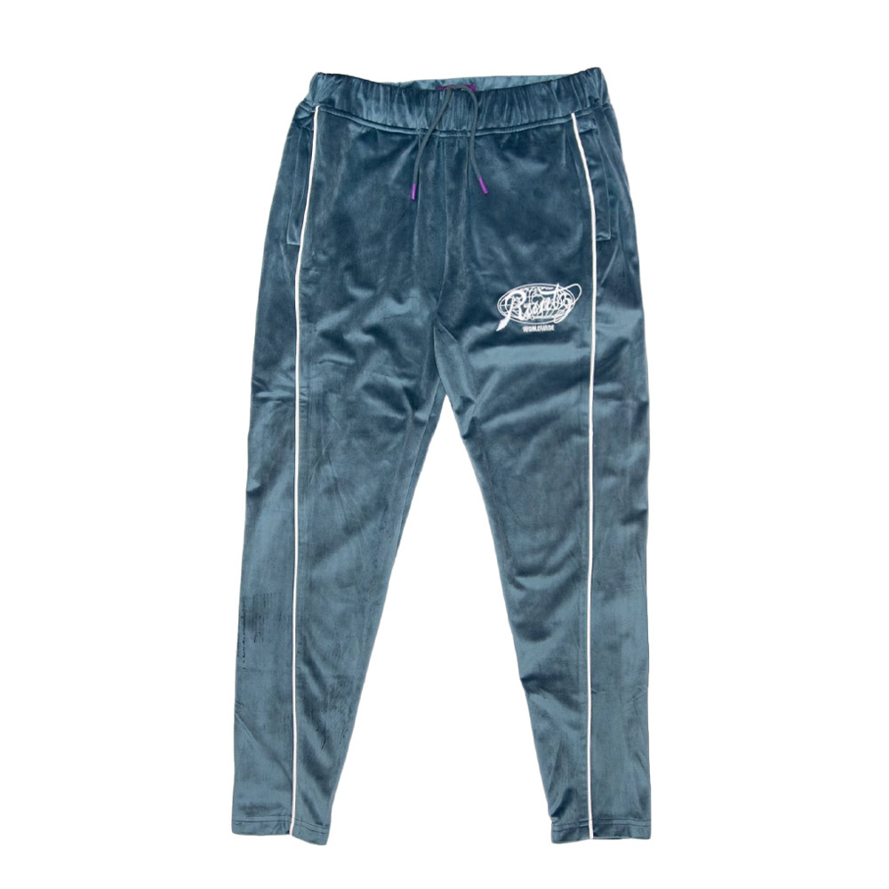 Blue velour tracksuit bottoms hot sale