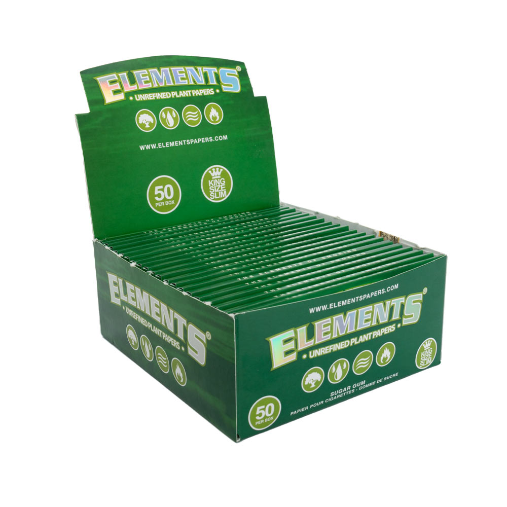 Elements Green King Size Thin Rice Rolling Papers Wholesale