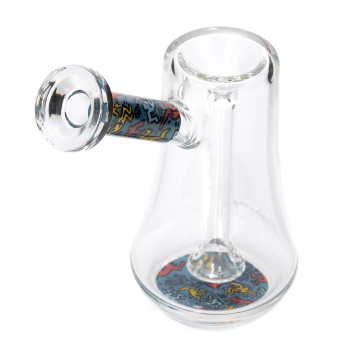 Blue Glass Bubbler by Keith Haring