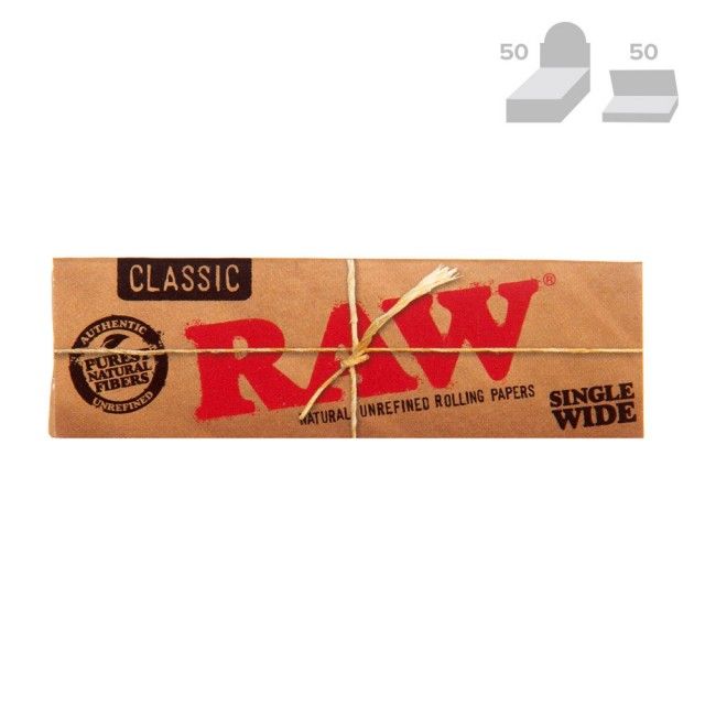  Raw Classic King Size Slim Rolling Paper Full Box of 50 Packs :  Health & Household