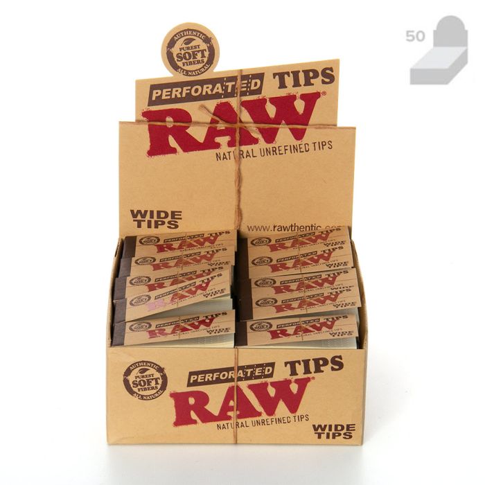 RAW WIDE TIPS (50 TIPS/BOOKLET – 50 BOX) – Vision Gifts