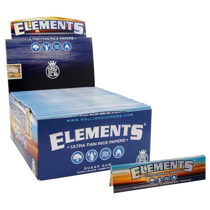 King Size Ultra Thin Rice Rolling Papers by Elements