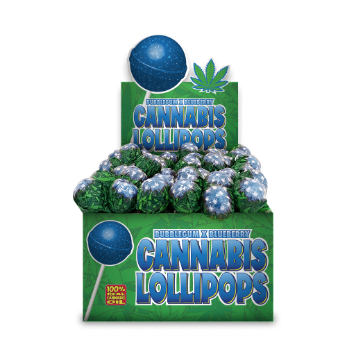 Cannabis Lollipops - Bubblegum x Blueberry by Dr. Greenlove Amsterdam