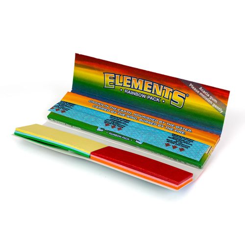 ELEMENTS Connoisseur Rainbow King Size Slim Papers + Tips 