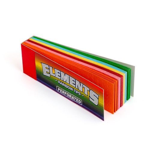 Rainbow Perforated Rolling Tips by Elements