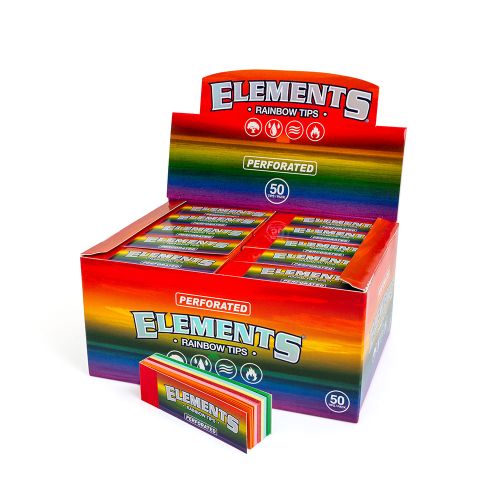 Rainbow Perforated Rolling Tips by Elements