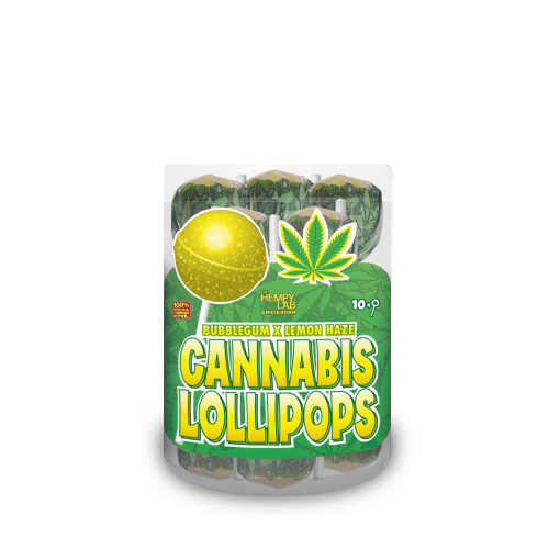 Cannabis Lollipops - Bubblegum x Lemon Haze by Dr. Greenlove Amsterdam