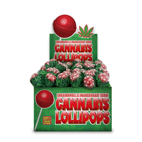 Cannabis Lollipops - Bubblegum x Strawberry Haze by Dr. Greenlove Amsterdam