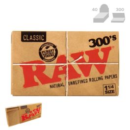 RAW Classic 300s 1 1/4 Creaseless Natural Rolling Papers