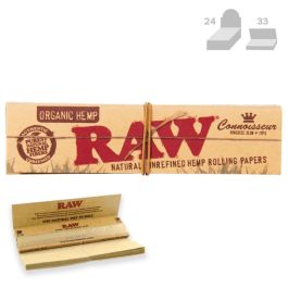 RAW Classic Connoisseur KingSize Slim with Tips Natural Rolling Paper