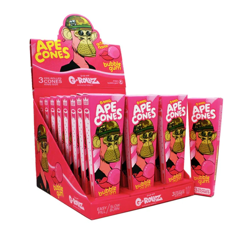 BUBBLE GUM APE CONES BY G-ROLLZ