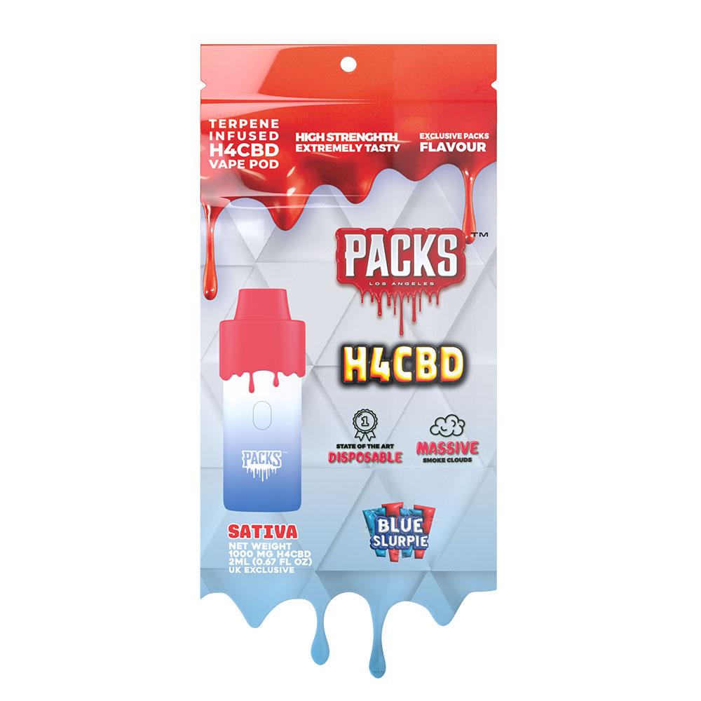 Packs by Packwoods H4CBD Disposable Vape Blue Slurpie