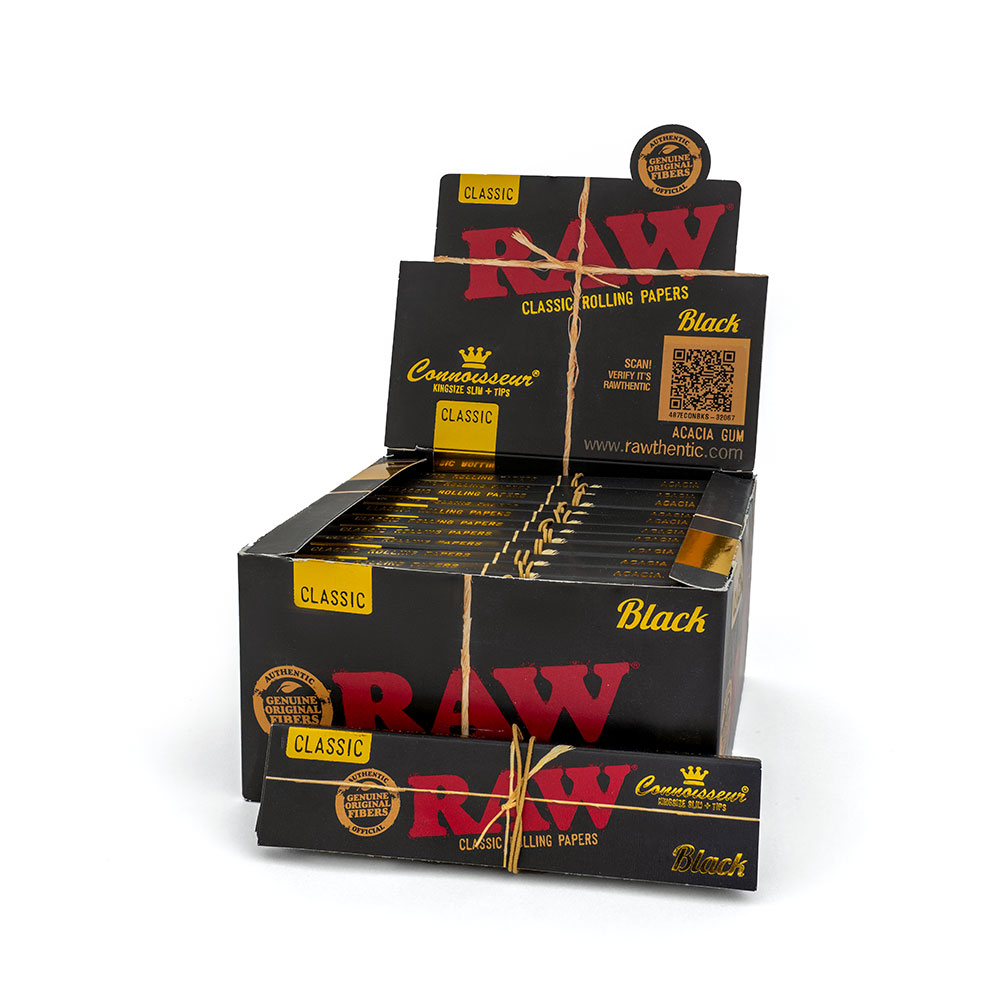 RAW Black Connoisseur KingSize Slim Papers Wholesale