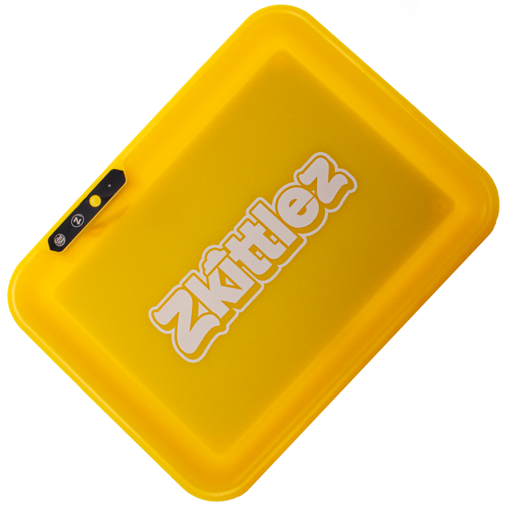 Zkittlez Yellow LED Glow Rolling Tray