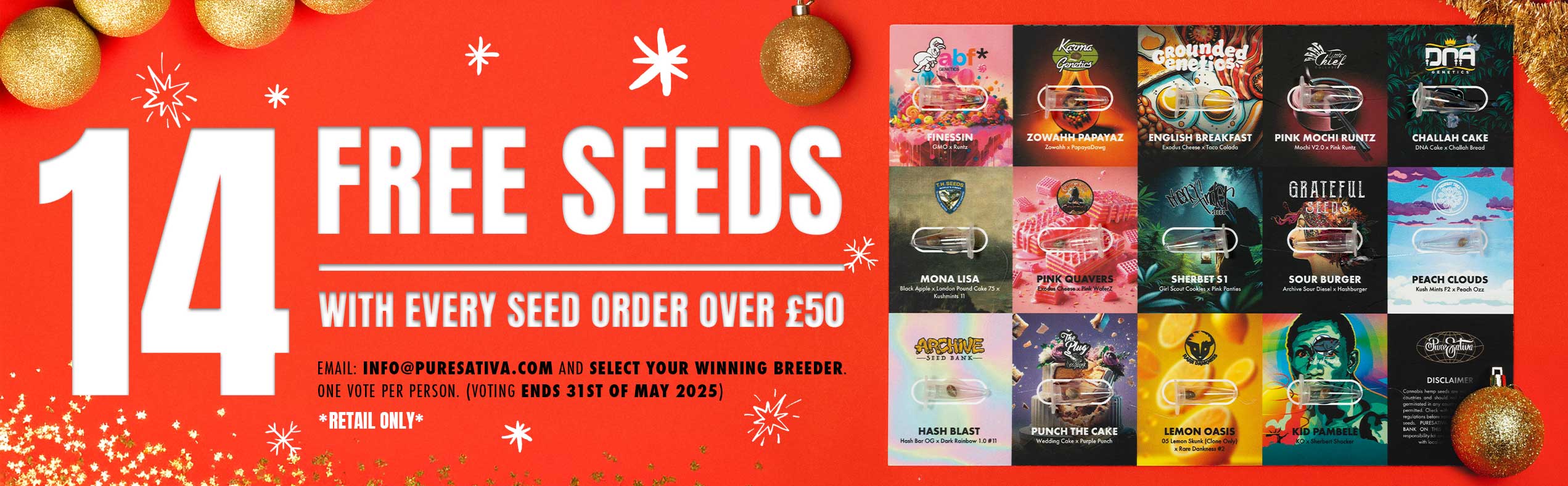 Christmas Promo 14 FREE SEEDS!