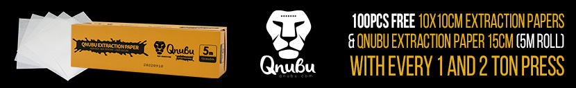 Free 100pc pack 10x10cm Extraction Papers and 5m Extraction Paper Roll With Every 1 And Two Ton Press by Qnubu