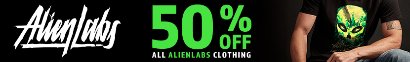 50% OFF all Alien Labs Clothing!