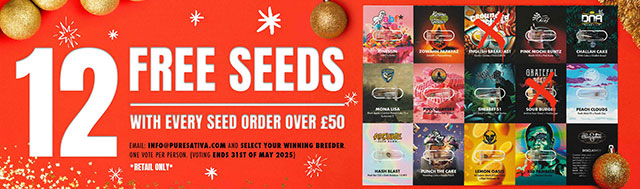 12 FREE Seeds with all retail seed orders over £50