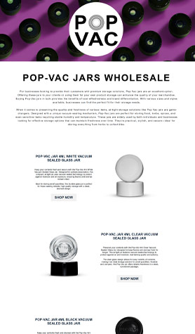 Pop-Vac Jars Wholesale