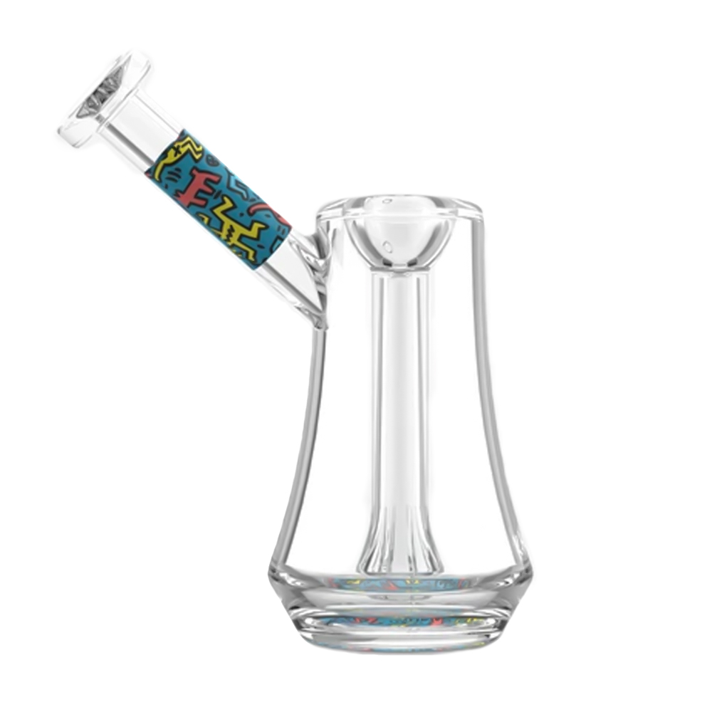 Blue Glass Bubbler by Keith Haring